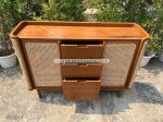 Harga Buffet Retro Minimalis Kayu Jati Kombinasi Rotan YMJ-BFT 72 - Image 4