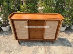 Harga Buffet Retro Minimalis Kayu Jati Kombinasi Rotan YMJ-BFT 72 - Image 6