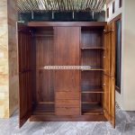 Lemari Pakaian Minimalis Kayu Jati 3 Pintu YMJ-LMP 52 - Image 2
