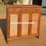 Rak Sepatu Kayu Jati Model Minimalis YMJ-RKSP 06