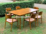 Set Meja Makan Minimalis 6 Kursi Kayu Jati YMJ-SKM 108