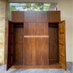 Toko Mebel Online Jepara Jual Lemari Pakaian Minimalis Custom Design Kayu Jati Pintu 4 YMJ-LMP 54 - Image 3