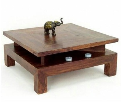 meja tamu kayu minimalis modern