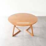 Meja Makan Bundar Minimalis Jati Jepara Set YMJ-SKM 120 - Image 2