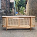 Model Bufet TV Terbaru Kombinasi Kayu x Rotan YMJ-BFTV 109