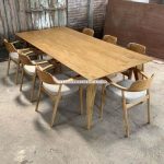 Set Meja Makan Minimalis 8 Kursi Kayu Jati YMJ-SKM 111 - Image 2