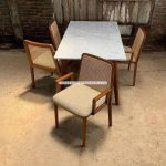 Set Meja Makan Top Marmer Minimalis Jati Jepara YMJ-SKM 113