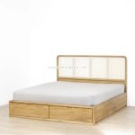 Tempat Tidur Bahan Kayu Jati Kombinasi Rotan YMJ-TTD 73 - Image 3