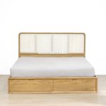 Tempat Tidur Bahan Kayu Jati Kombinasi Rotan YMJ-TTD 73 - Image 2