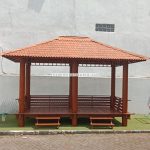 Model Gazebo Kayu Jati Kayu Glugu Kayu Kelapa YMJ-GZB 11