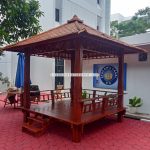 Model Gazebo Kayu Jati Kayu Glugu Kayu Kelapa YMJ-GZB 12