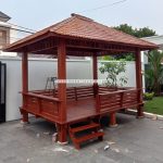 Model Gazebo Kayu Jati Kayu Glugu Kayu Kelapa YMJ-GZB 13