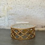 Model Coffee Table Ornamen - Meja Top Tempered Glass YMJ-MJMR 07