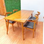 Set Meja Makan Minimalis 4 Kursi Kayu Jati YMJ-SKM 130