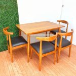 Set Meja Makan Minimalis 4 Kursi Kayu Jati YMJ-SKM 130 - Image 2