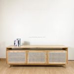 Model Bufet TV Terbaru Kombinasi Kayu x Rotan YMJ-BFTV 115