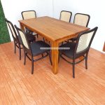 meja makan mewah 6 kursi