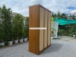 Almari Baju Lemari Pakaian Custom Kayu Jati Kombinasi Rotan YMJ-LMP 59 - Image 3