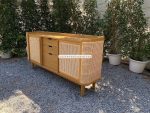 Model Buffet Retro Minimalis Kayu Jati Kombinasi Rotan YMJ-BFT 87 - Image 2