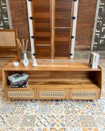 Model Bufet TV Terbaru Kombinasi Kayu x Rotan YMJ-BFTV 125 - Image 5