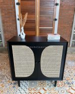 Modern Buffet Minimalis Kayu Jati Kombinasi Rotan YMJ-BFT 97 - Image 3