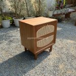 Nakas Kayu Jati Model Minimalis Kombinasi Rotan YMJ-NKS 20 - Image 3