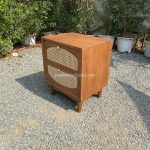 Nakas Kayu Jati Model Minimalis Kombinasi Rotan YMJ-NKS 20 - Image 4