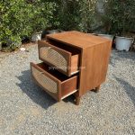 Nakas Kayu Jati Model Minimalis Kombinasi Rotan YMJ-NKS 20 - Image 2