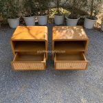 Nakas Kayu Jati Model Minimalis Kombinasi Rotan YMJ-NKS 24 - Image 3