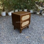 Nakas Kayu Jati Model Minimalis Kombinasi Rotan YMJ-NKS 25 - Image 2