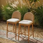 Kursi Bar Kayu Jati Kombinasi Anyaman Tali YMJ KBR 28