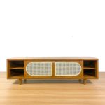 Model Bufet TV Terbaru Kombinasi Kayu x Rotan YMJ-BFTV 132