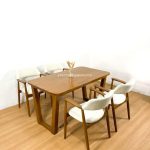 Set Meja Makan Minimalis 4 Kursi Kayu Jati  YMJ-SKM 150