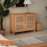 Buffet Minimalis Kayu Jati Kombinasi Rotan YMJ-BFT 105 - Image 3