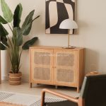 Buffet Minimalis Kayu Jati Kombinasi Rotan YMJ-BFT 105 - Image 2