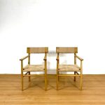 Furniture Kursi Cafe Minimalis Kayu Jati Kombinasi Anyaman Tali Lum YMJ KC 31