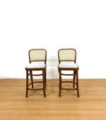 Kursi Bar Kayu Jati Kombinasi Rotan YMJ KBR 41