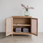 Buffet Minimalis Kayu Jati Kombinasi Rotan YMJ-BFT 107 - Image 2