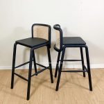 Kursi Bar Kayu Jati Kombinasi Rotan YMJ KBR 44