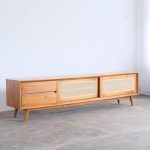 Model Bufet TV Terbaru Kombinasi Kayu x Rotan YMJ-BFTV 133