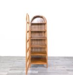 Almari Baju Lemari Pakaian Custom Kayu Jati Kombinasi Rotan YMJ-LMP 61 - Image 3