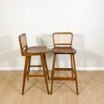 Kursi Bar Kayu Jati Kombinasi Rotan YMJ KBR 48