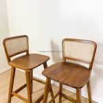 Kursi Bar Kayu Jati Kombinasi Rotan YMJ KBR 48 - Image 2