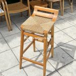 Kursi Bar Kayu Jati Kombinasi Seagrass YMJ KBR 50