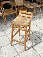 Kursi Bar Kayu Jati Kombinasi Seagrass YMJ KBR 50