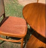 Meja Makan Bundar Minimalis Jati Jepara Set YMJ-SKM 164 - Image 4