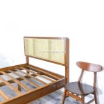 Tempat Tidur Bahan Kayu Jati Kombinasi Rotan YMJ-TTD 92 - Image 3