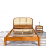 Tempat Tidur Bahan Kayu Jati Kombinasi Rotan YMJ-TTD 93 - Image 2