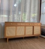 Buffet Modern Minimalis Kayu Jati Kombinasi Rotan YMJ-BFT 117 - Image 2