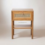 Nakas Kayu Jati Kombinasi Rotan Model Minimalis Modern YMJ-NKS 38 - Image 2